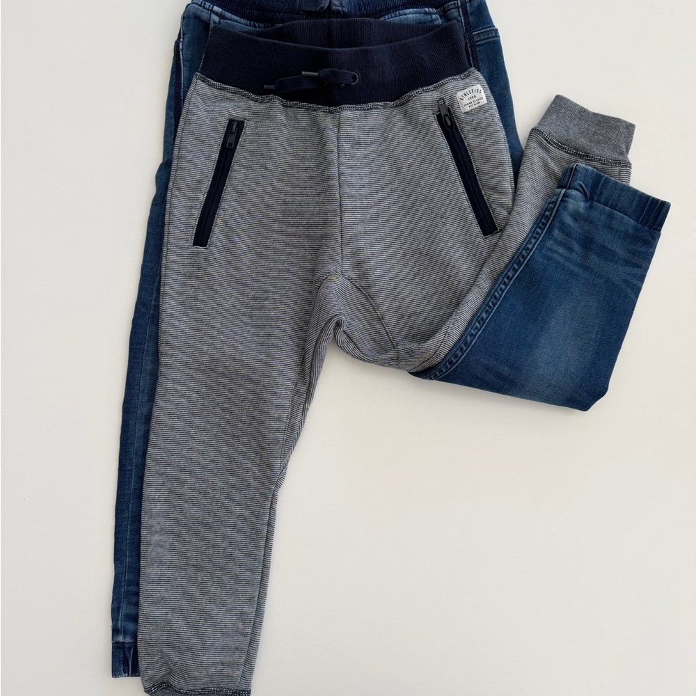 2 x H&M Kids Casual Bottoms - Denim and Blue (stripe pattern)